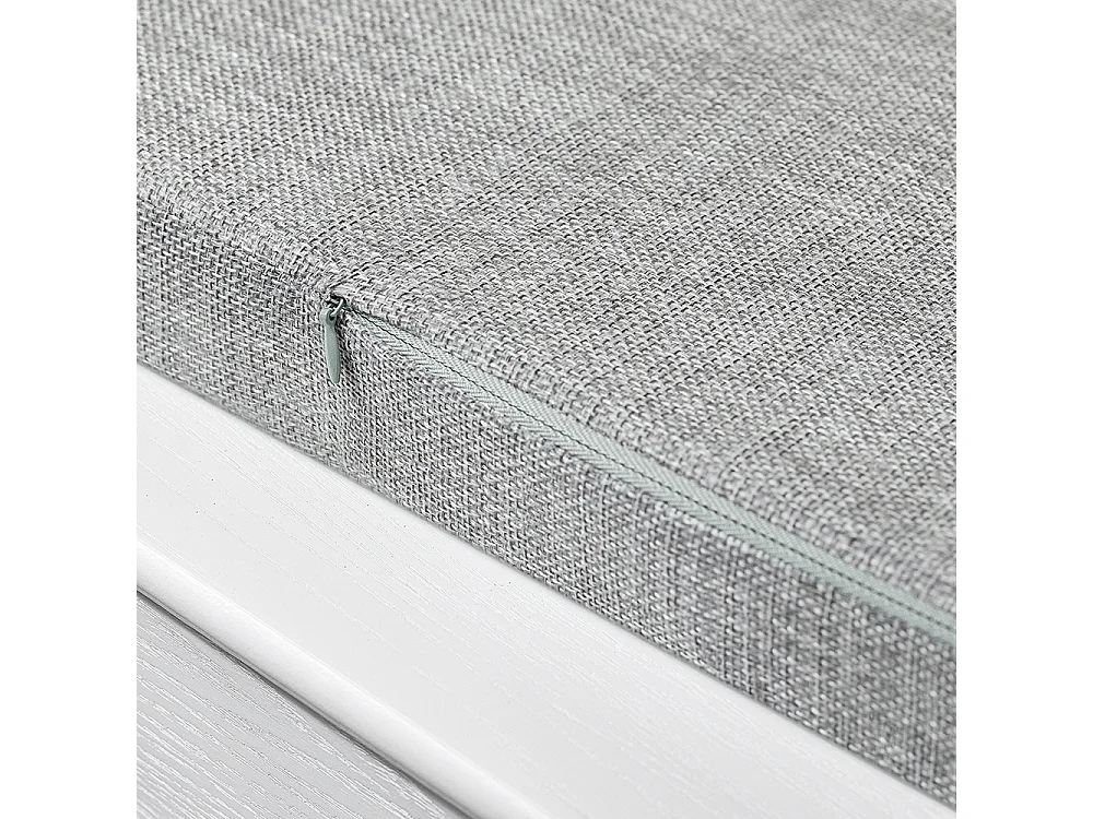 SoBuy Armario zapatero con banco de asiento para ahorrar espacio madera efecto envejecida blanco 75x24x51cm