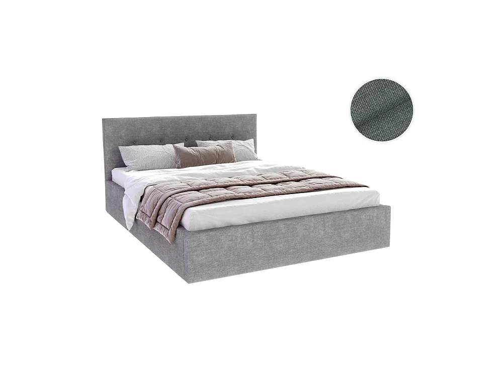 Lit coffre Tolsa 120 x 200 cm avec sommier à lattes relevable Gris Clair