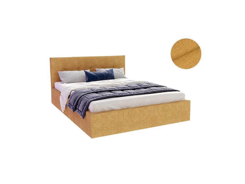 Lit coffre Tolsa 120 x 200 cm avec sommier à lattes relevable Jaune miel