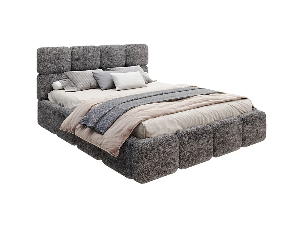 Lit coffre Delicato 180 x 200 cm avec sommier à lattes relevable Noir