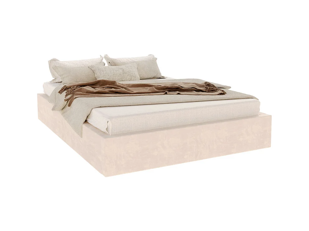 Lit coffre Orlane 120 x 200 cm avec sommier à lattes relevable Beige Foncé