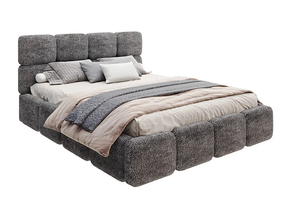 Lit coffre Delicato 160 x 200 cm avec sommier à lattes relevable Noir