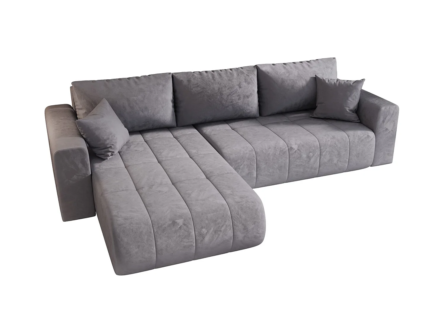 ECKSOFA mit Schlaffunktion MILO Monolith 70 Hellblau Links L-Form Sofa mit Stauraum Bettkasten Wohnzimmersofa Couch Sofa Bettsofa Bettkasten Bettcouch