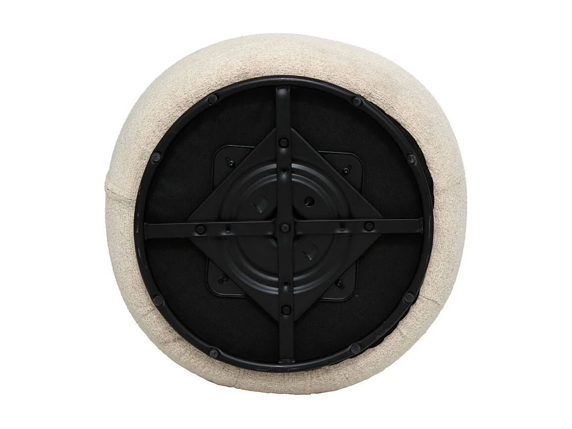 Fauteuil Pivotant Bouclette "Sileo" 73cm Argile