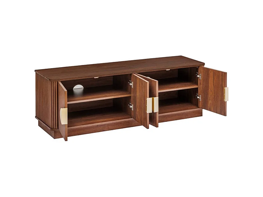 Meuble TV 4 Portes "Wany" 140cm Marron