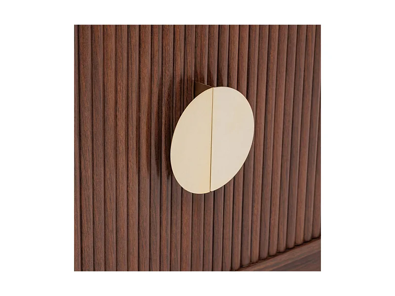 Meuble TV 4 Portes "Wany" 140cm Marron