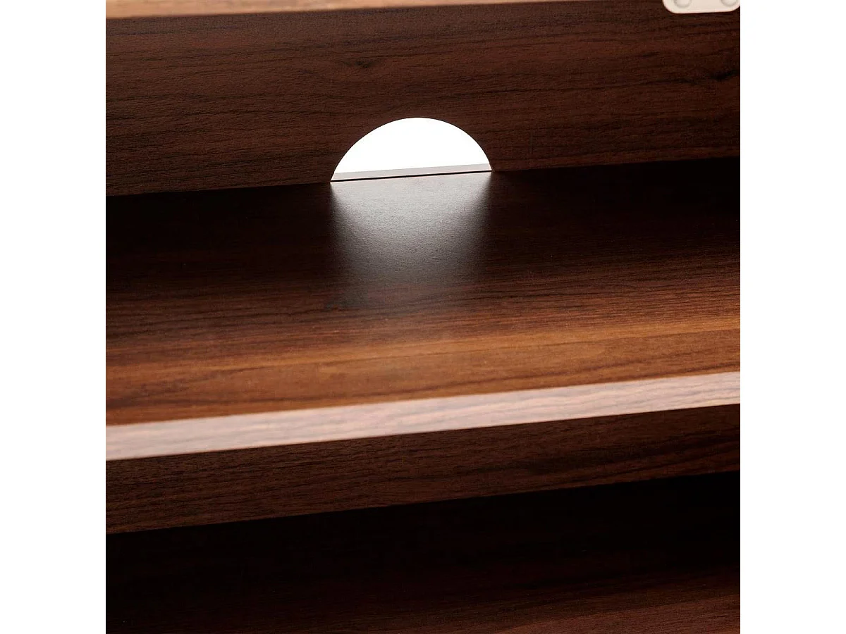 Meuble TV 4 Portes "Wany" 140cm Marron