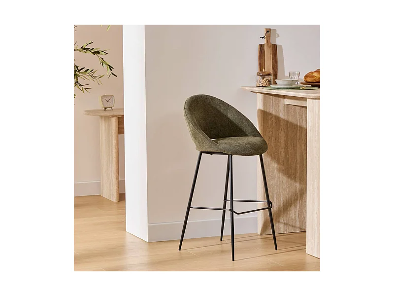 Lot de 2 Chaises de Bar "Amago" 101cm Vert Cèdre