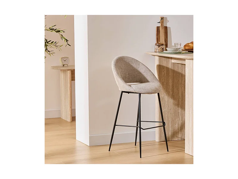 Lot de 2 Chaises de Bar "Amago" 101cm Beige