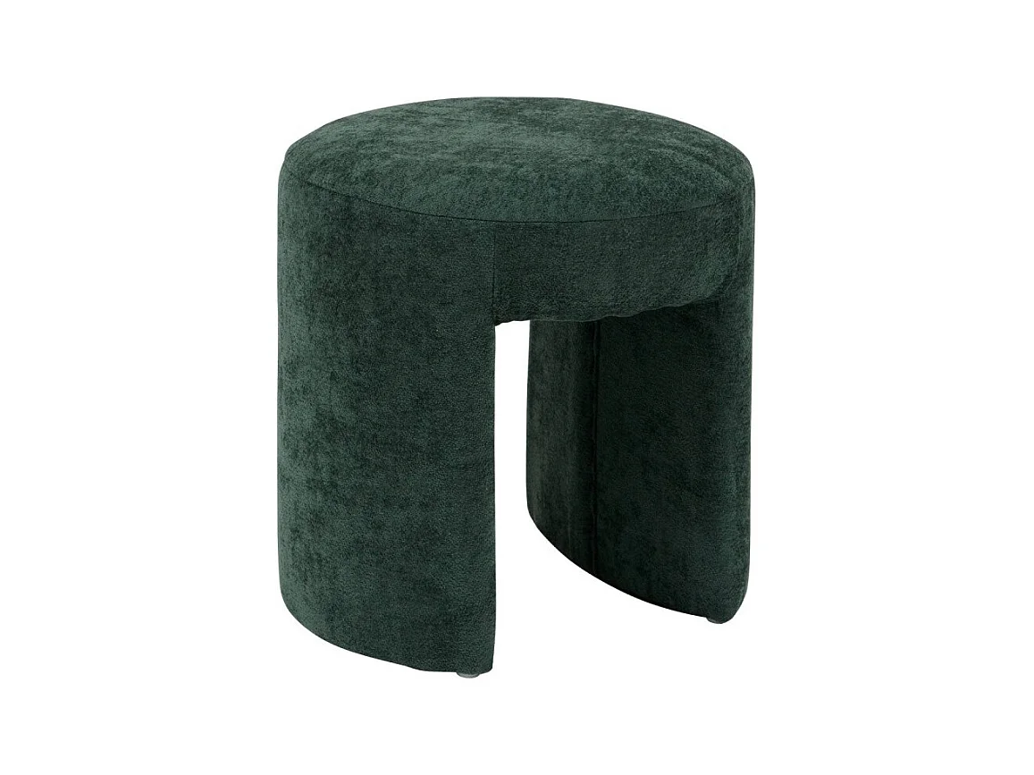 Pouf Jin D38 cm tissu vert cèdre Atmosphera