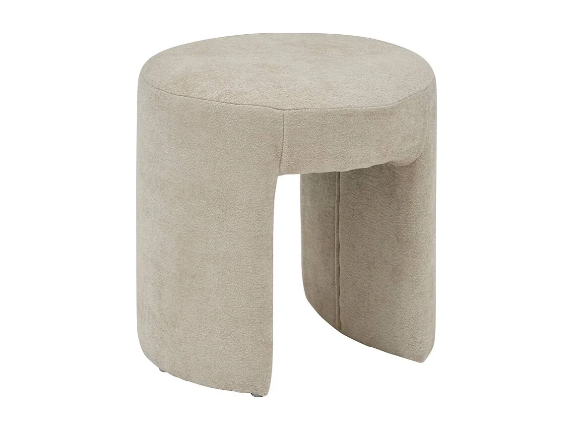 Pouf Design en Tissu "Jin" 38cm Beige