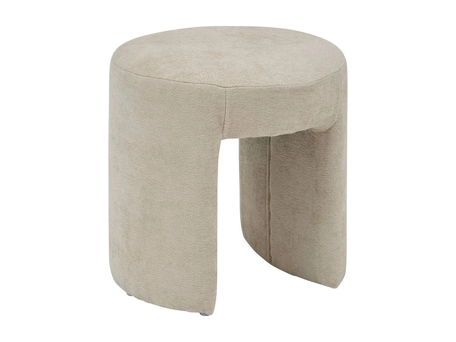 Pouf Design en Tissu "Jin" 38cm Beige
