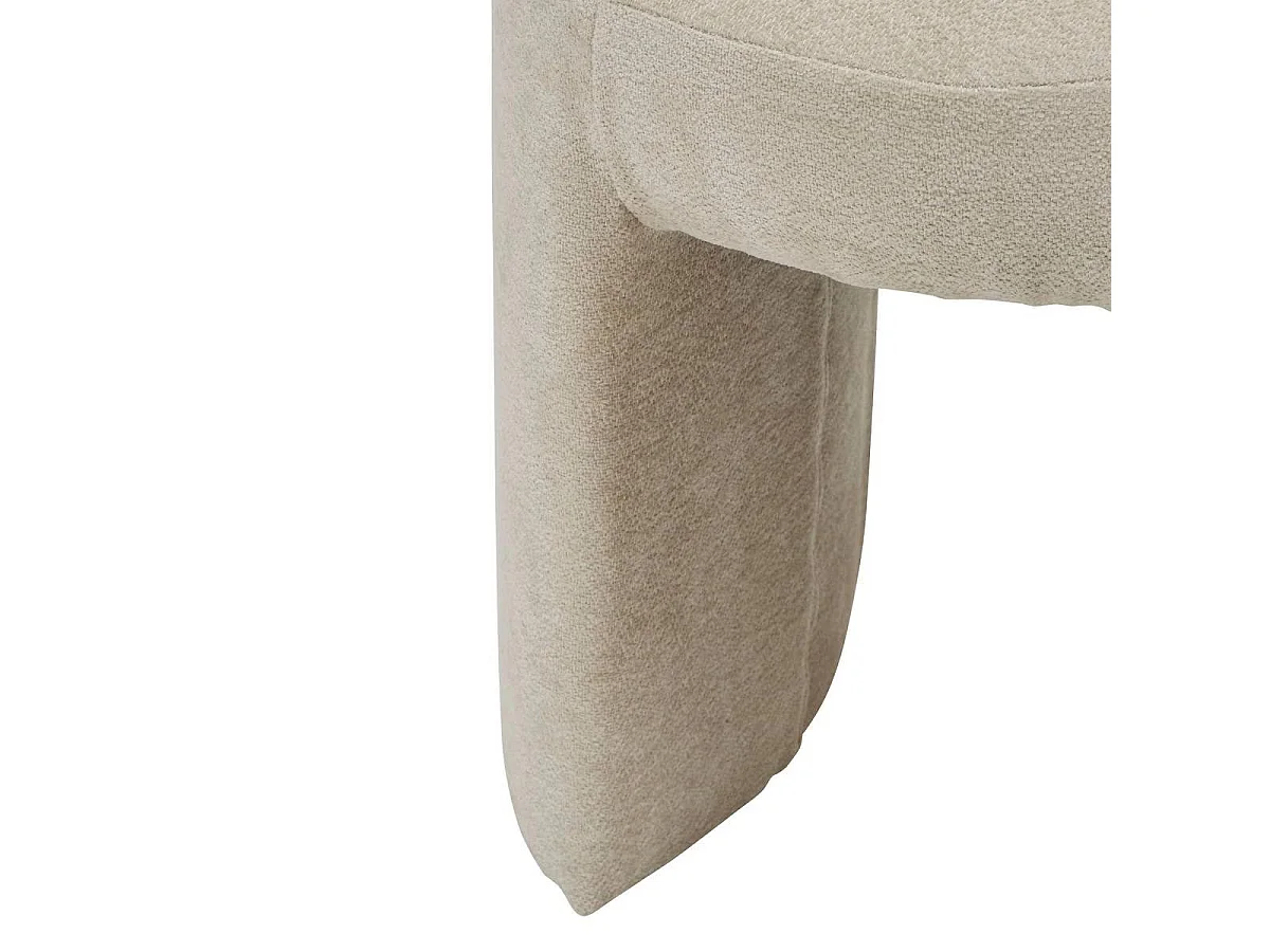 Pouf Design en Tissu "Jin" 38cm Beige