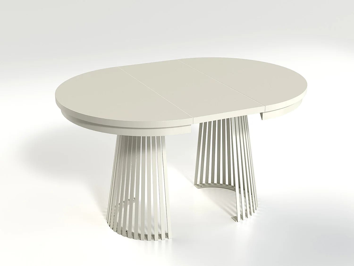 MINIO go for it, Table à rallonges GORI couleur blanc alpin/cachemire