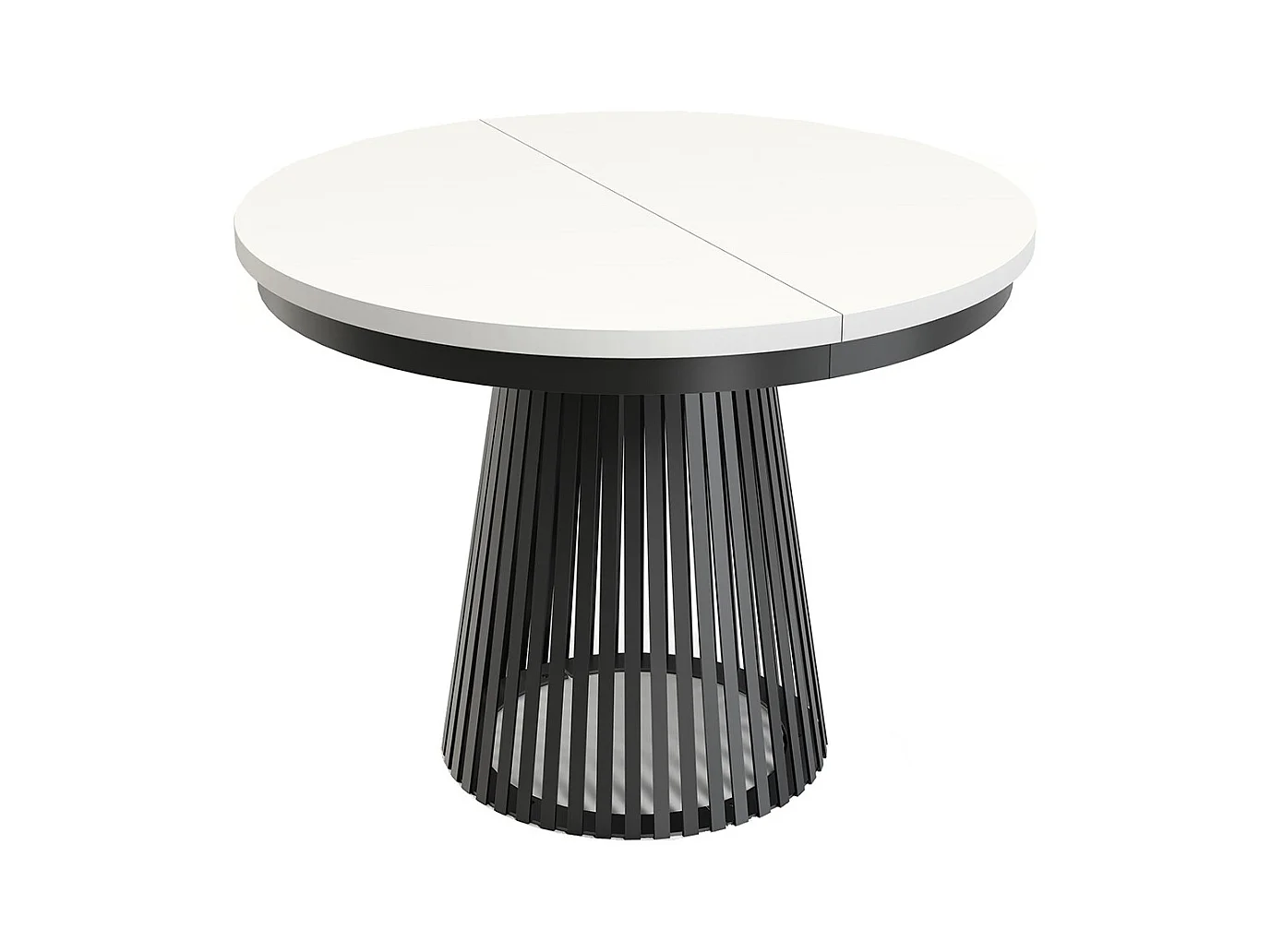 MINIO go for it, Ausziehbarer Tisch GORI in Alpinweiß/Schwarz