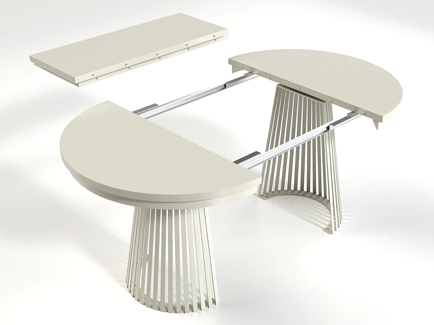 MINIO go for it, Table à rallonges GORI couleur blanc alpin/blanc