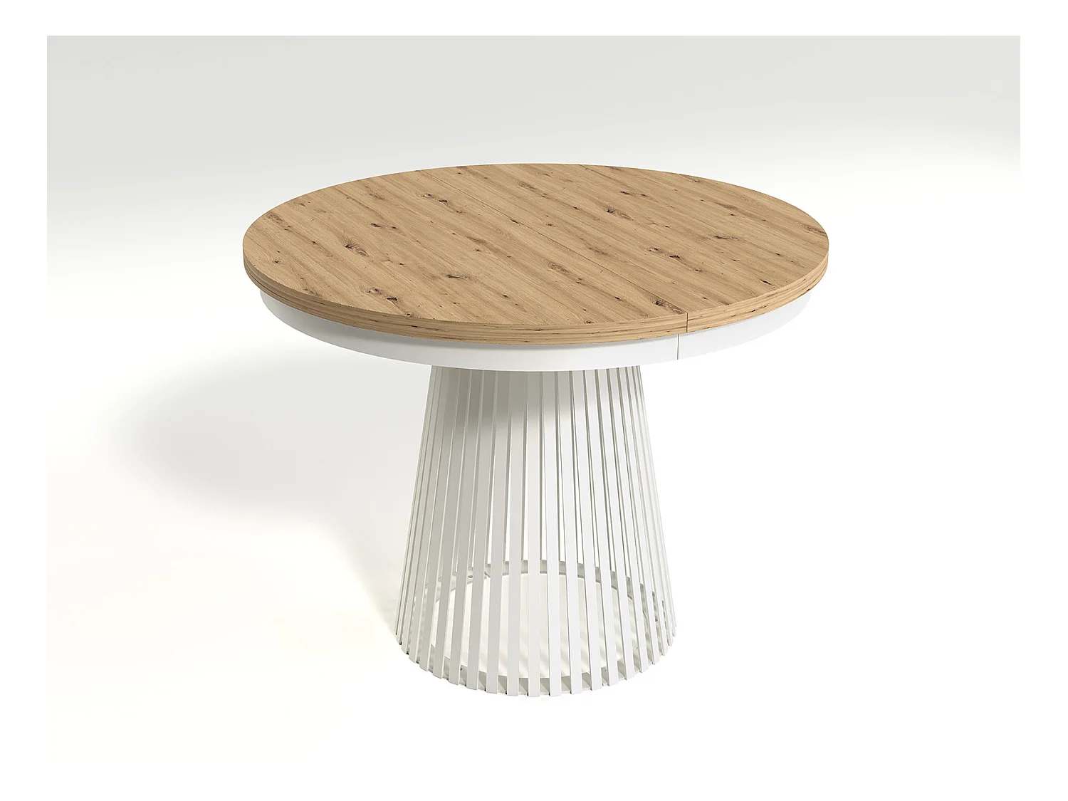 MINIO go for it, Table à rallonges GORI couleur chêne artisan/blanc