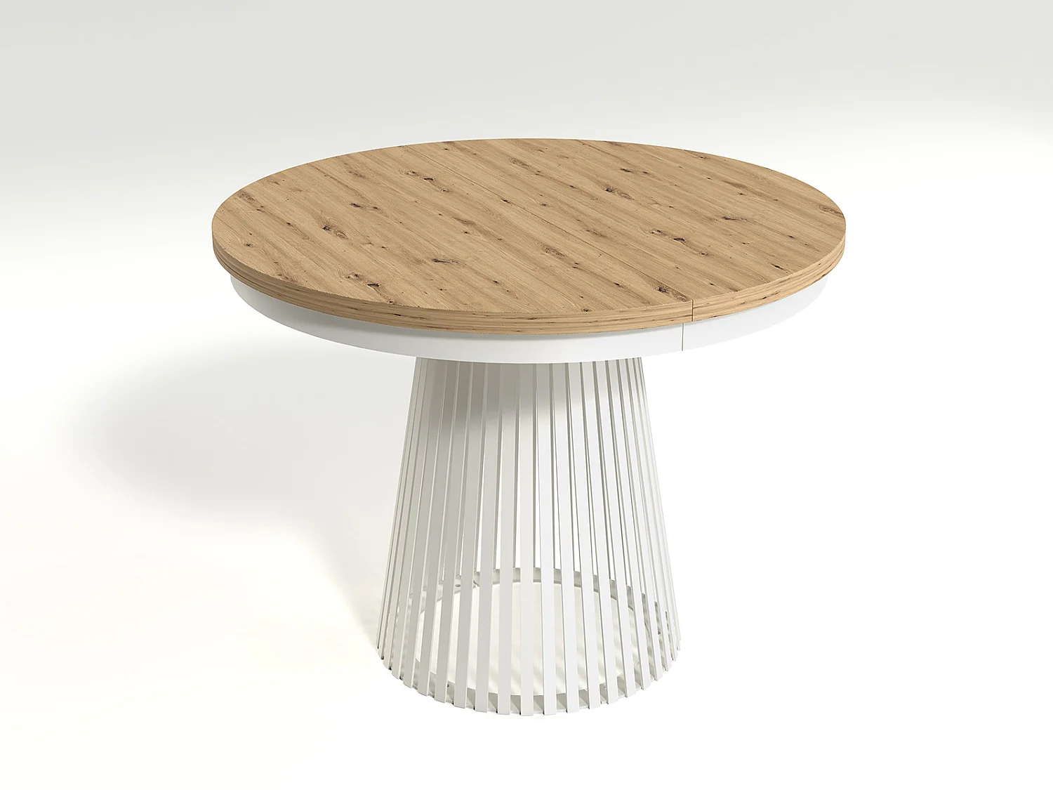 MINIO go for it, Table à rallonges GORI couleur chêne artisan/blanc