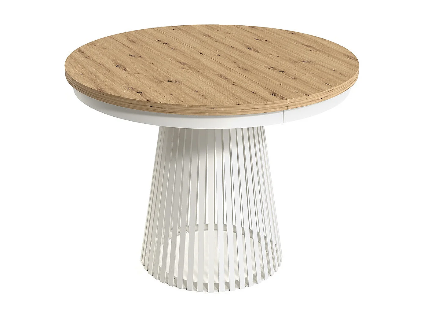 MINIO go for it, Table à rallonges GORI couleur chêne artisan/blanc