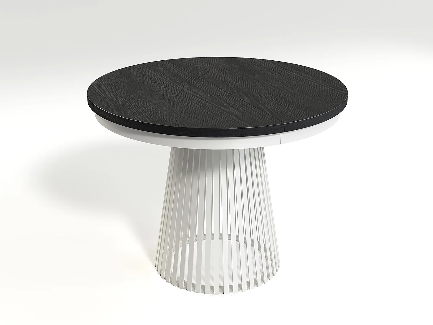 MINIO go for it, Table à rallonges GORI couleur noir Painflow/blanc