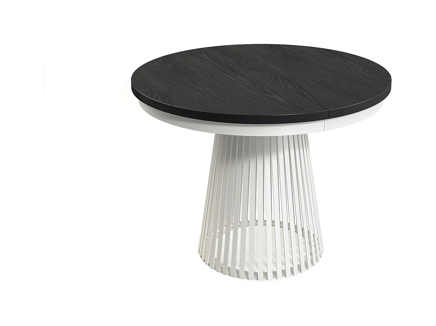 MINIO go for it, Table à rallonges GORI couleur noir Painflow/blanc