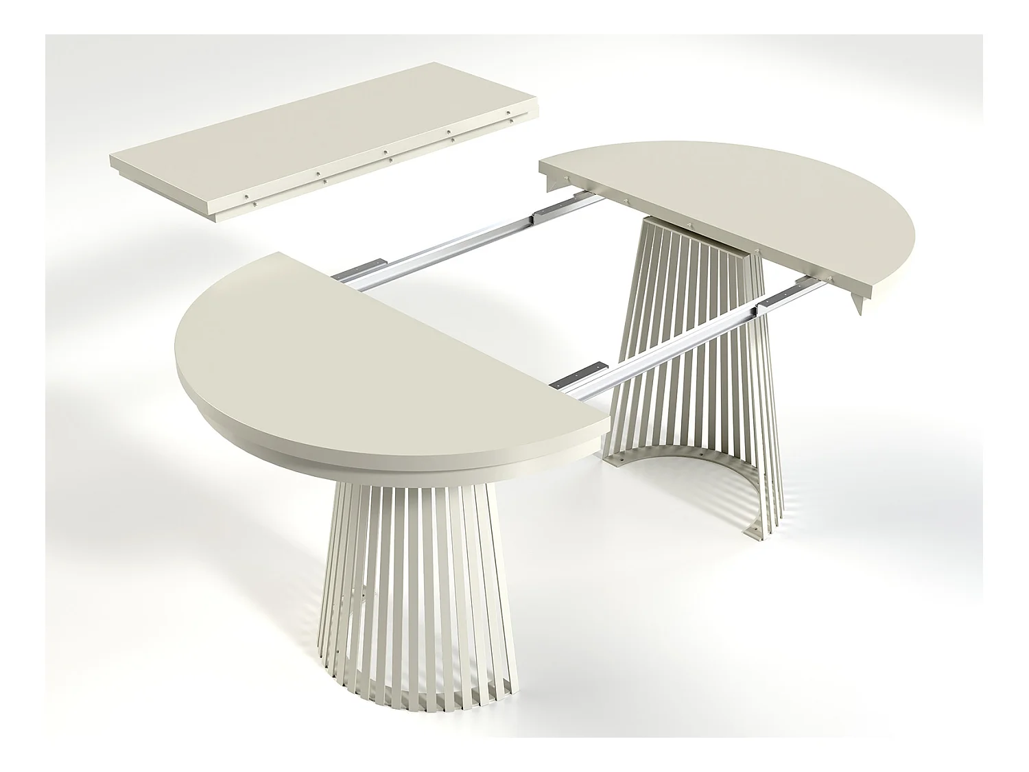 MINIO go for it, Table à rallonges GORI couleur noir Painflow/blanc