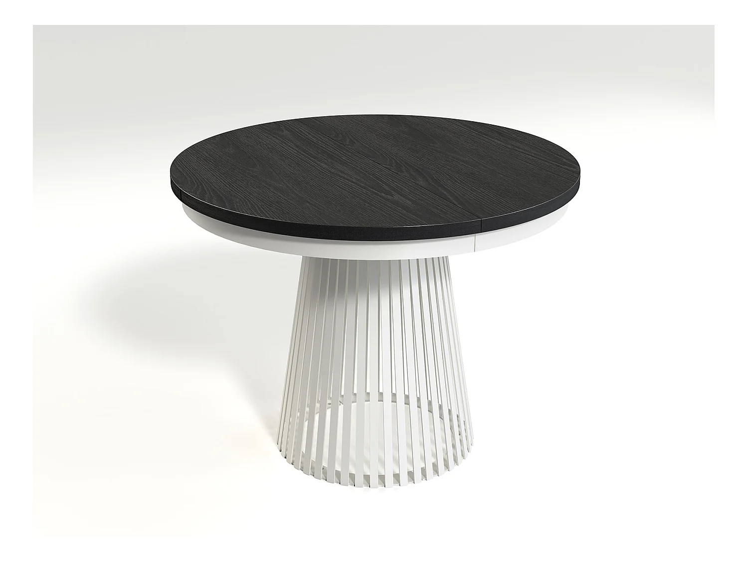 MINIO go for it, Table à rallonges GORI couleur noir Painflow/blanc
