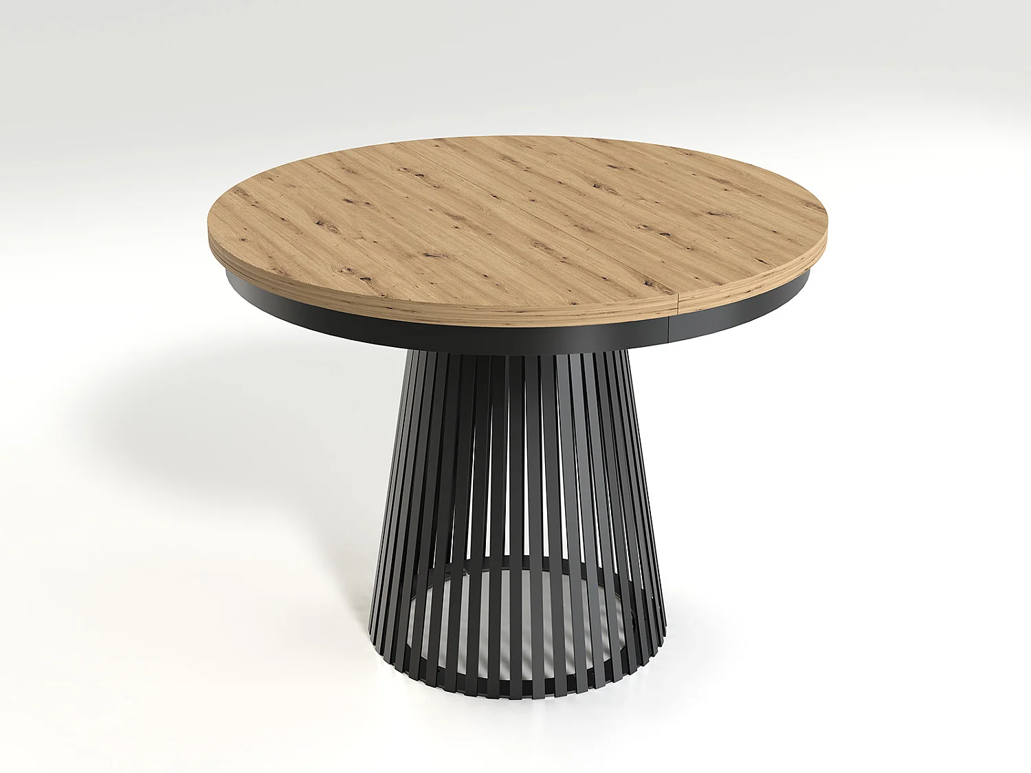 MINIO go for it, Table à rallonges GORI chêne artisan/noir