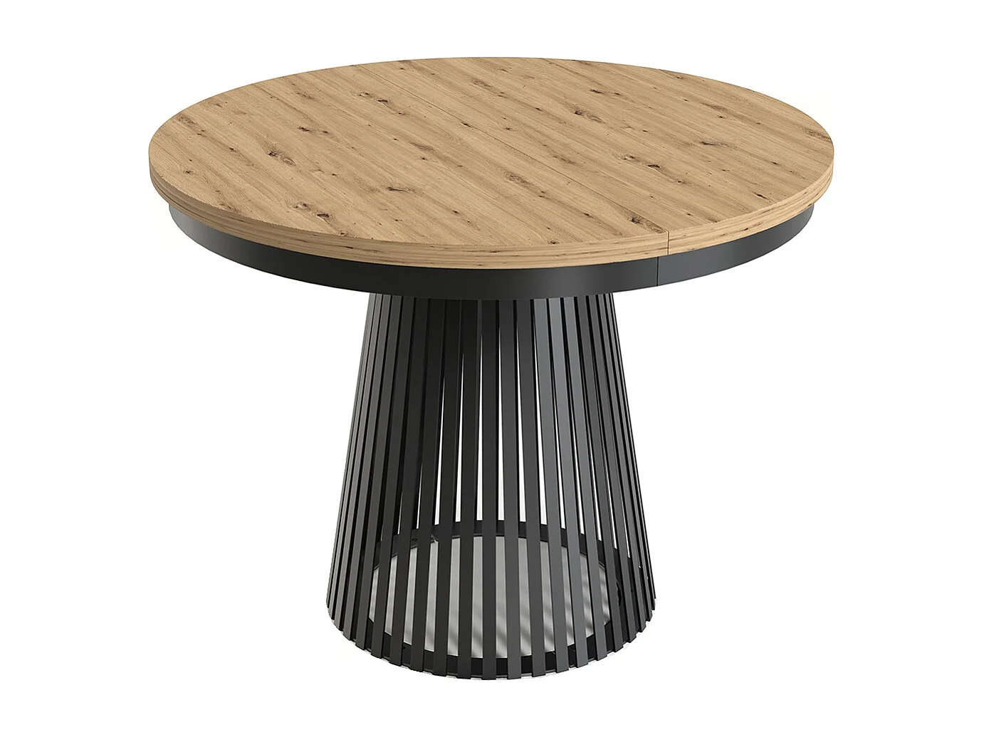 MINIO go for it, Table à rallonges GORI chêne artisan/noir