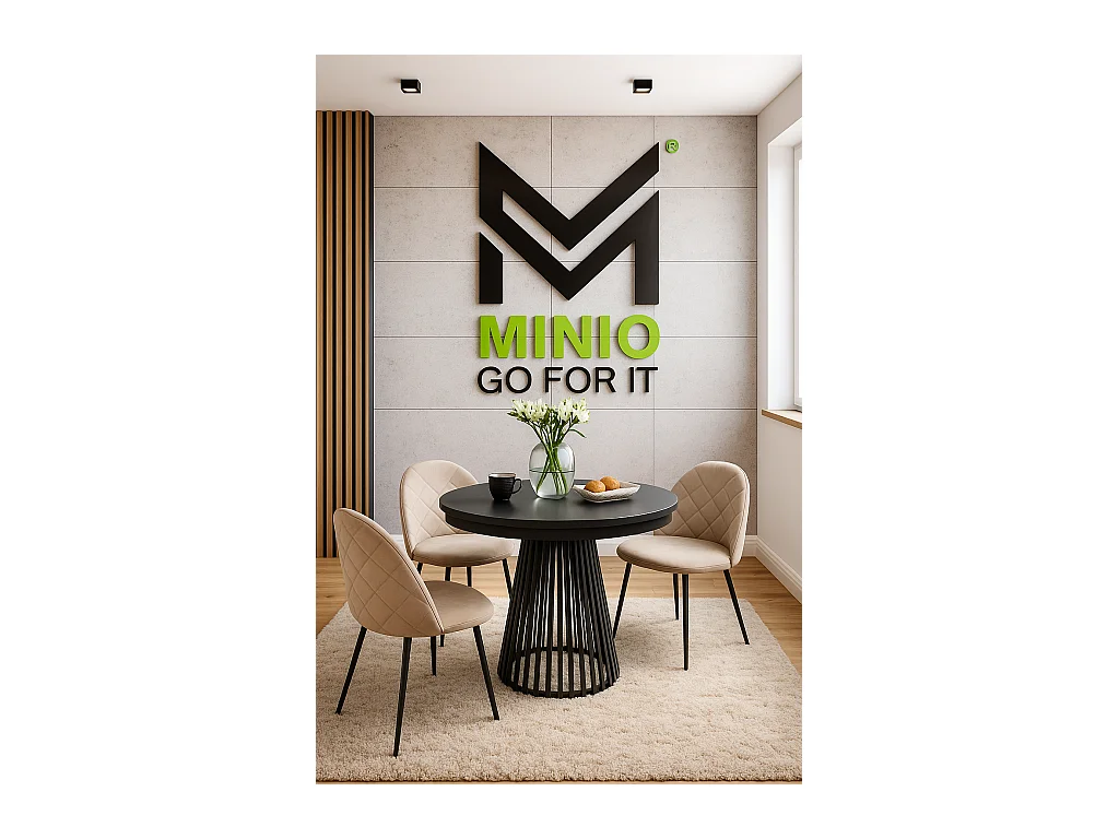 MINIO go for it, Ausziehbarer Tisch GORI in Schwarz Painflow/Schwarz