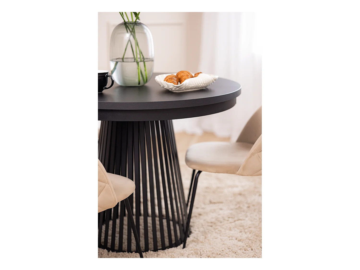 MINIO go for it, Ausziehbarer Tisch GORI in Schwarz Painflow/Schwarz