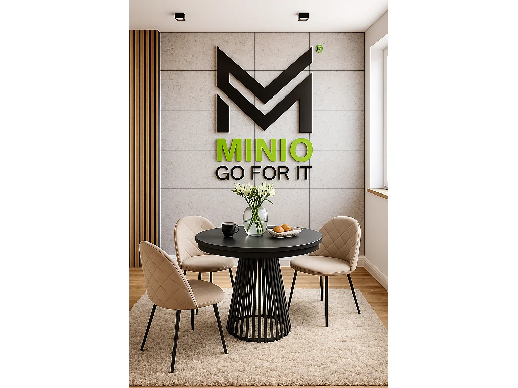 MINIO go for it, Ausziehbarer Tisch GORI in Schwarz Painflow/Schwarz