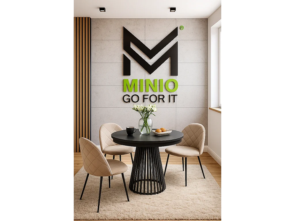 MINIO go for it, Table à rallonges GORI couleur noir Painflow/noir