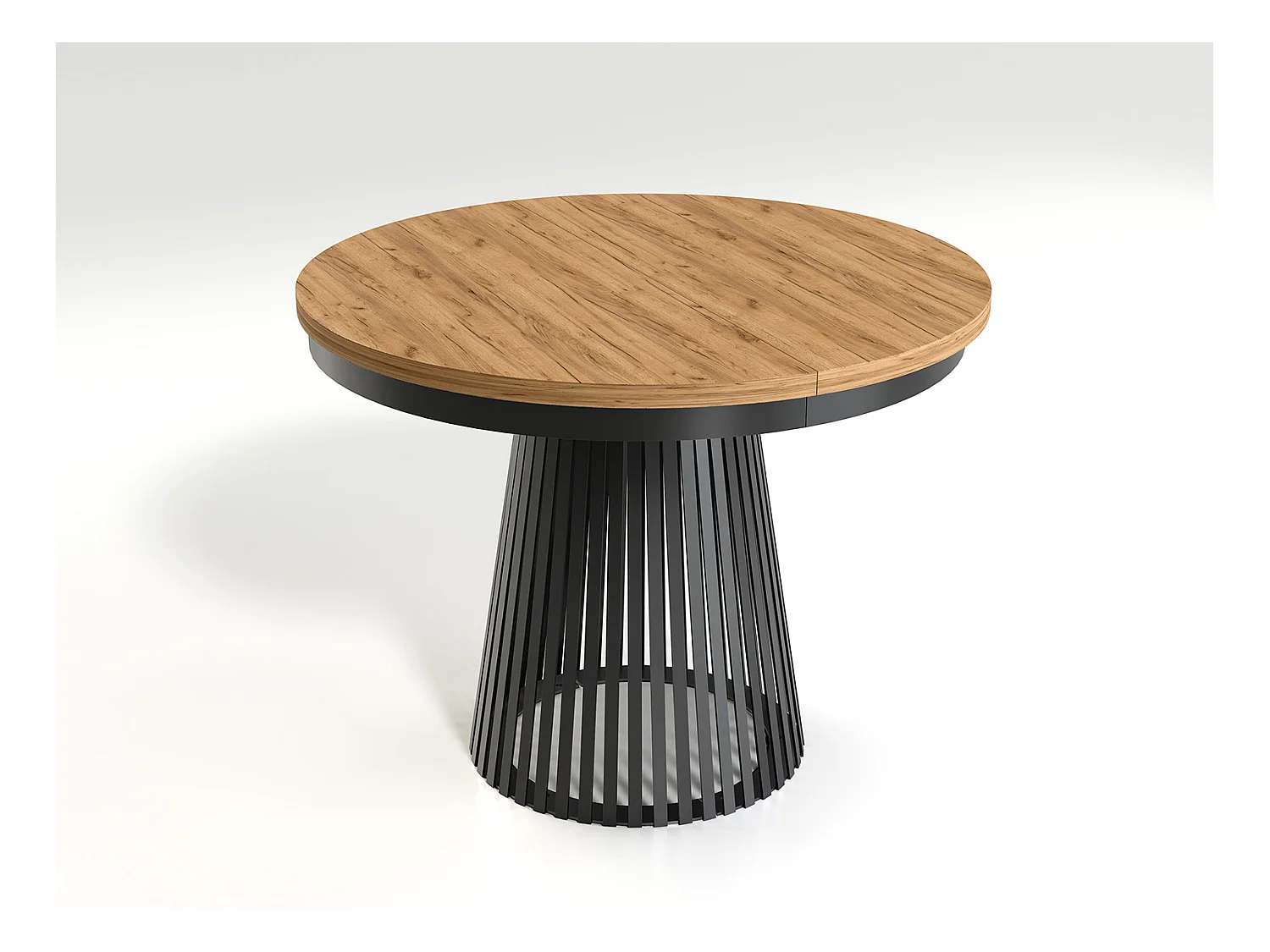 MINIO go for it, Table à rallonges GORI couleur chêne craft doré/noir