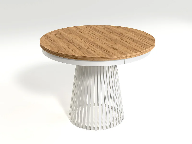 MINIO go for it, Uitschuifbare tafel GORI in de kleur goudkleurig craft eiken/wit