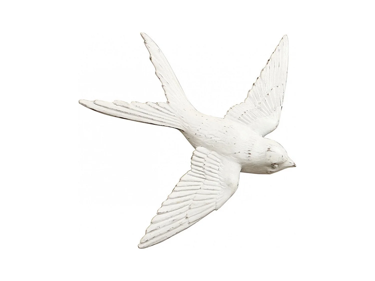 Hirondelle murale (set de 4) Résine Blanc - Charme Interior's