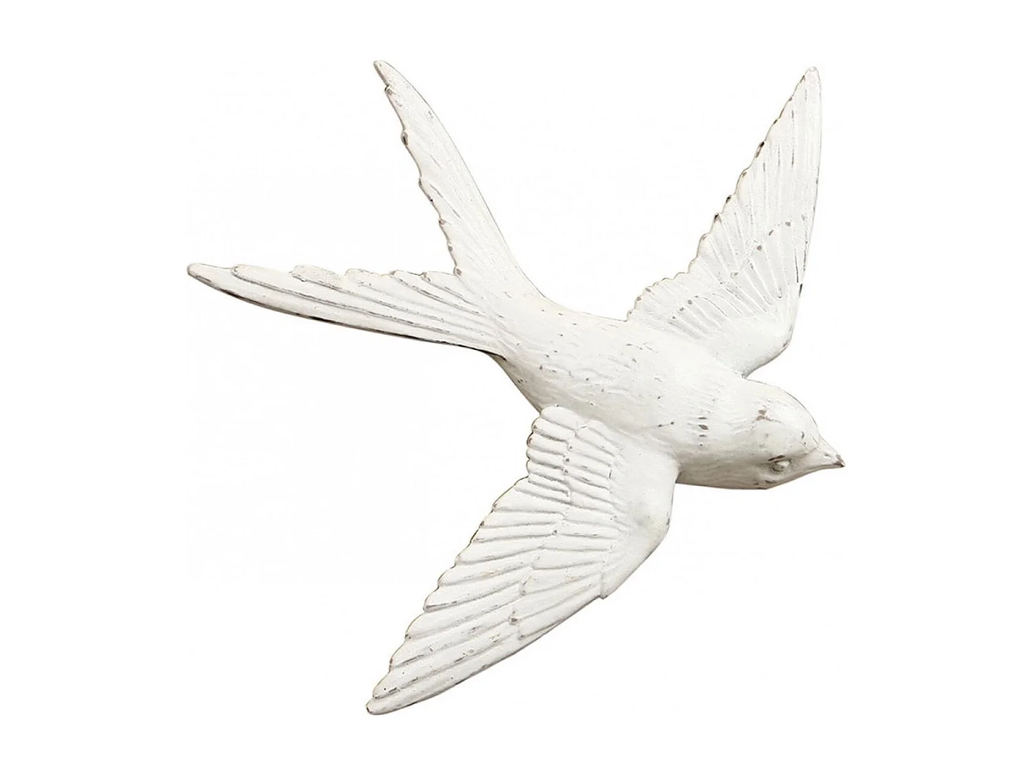 Hirondelle murale (set de 4) Résine Blanc - Charme Interior's