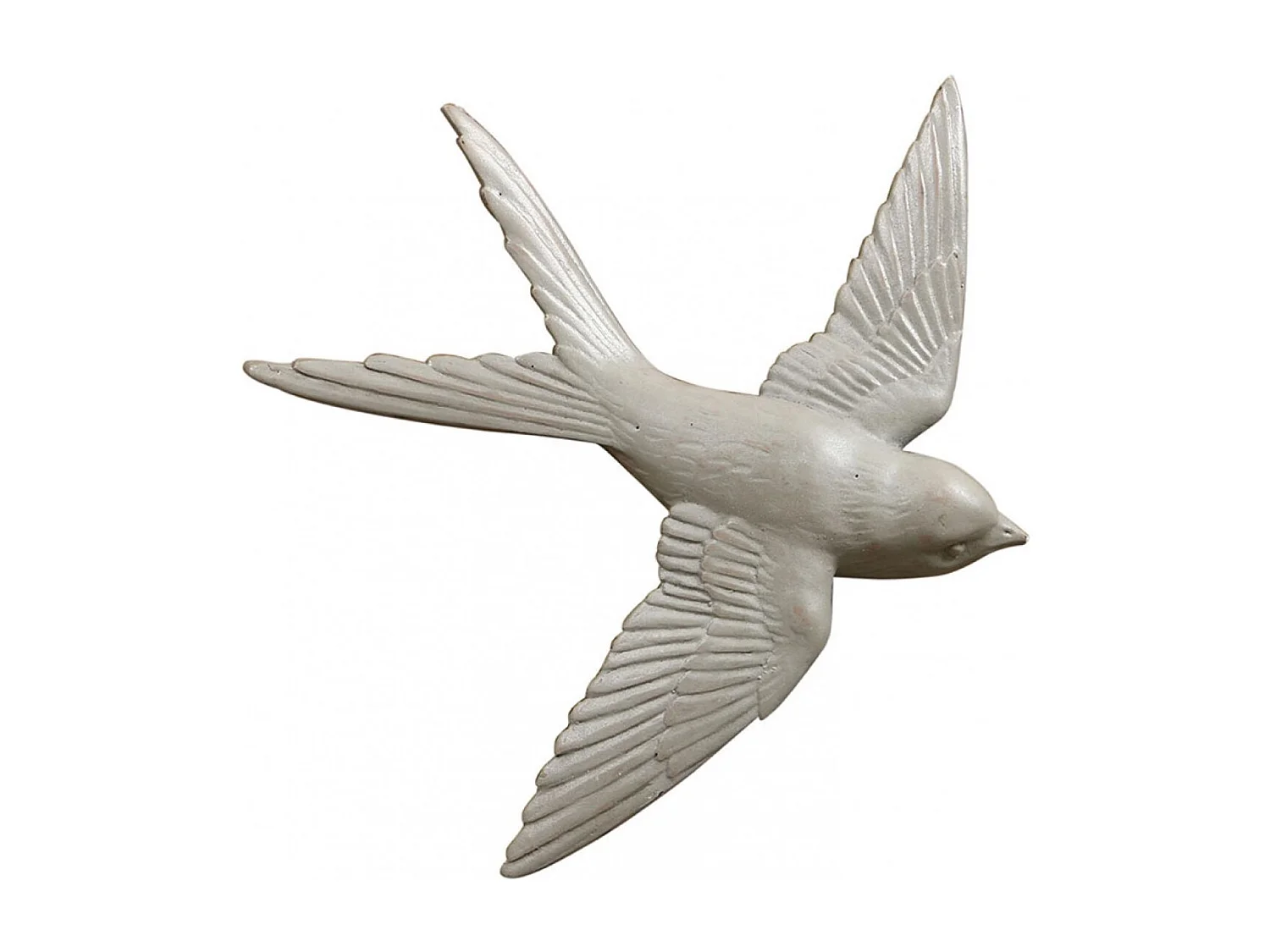 Hirondelle murale (set de 4) Résine Blanc - Charme Interior's