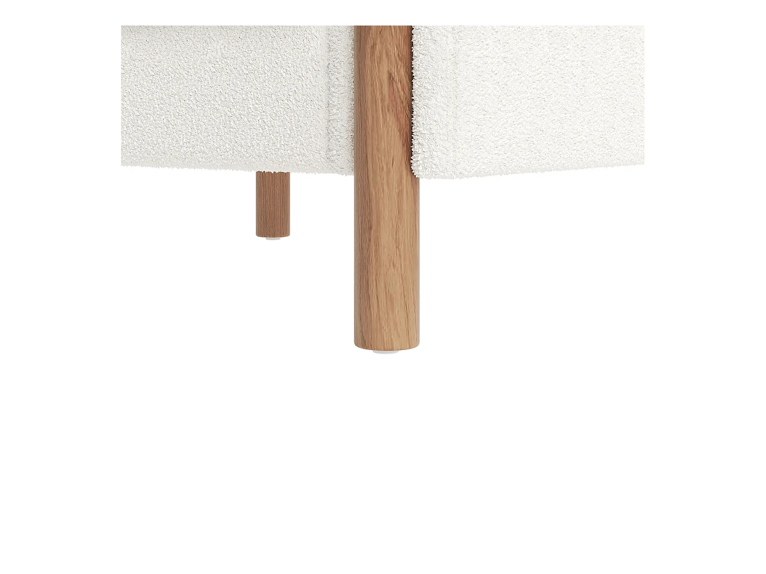 Poltrona moderna 87x83x88,5 cm - cuscini spessi - legno massello + cotone PP - bianco