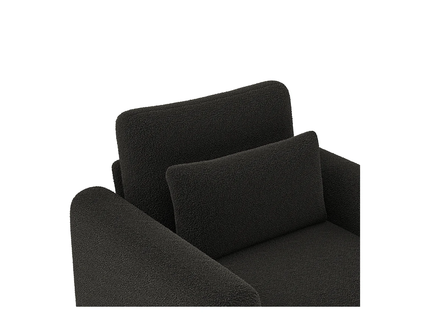 Poltrona moderna 87x83x88,5 cm - cuscini spessi - legno massello + cotone PP - grigio