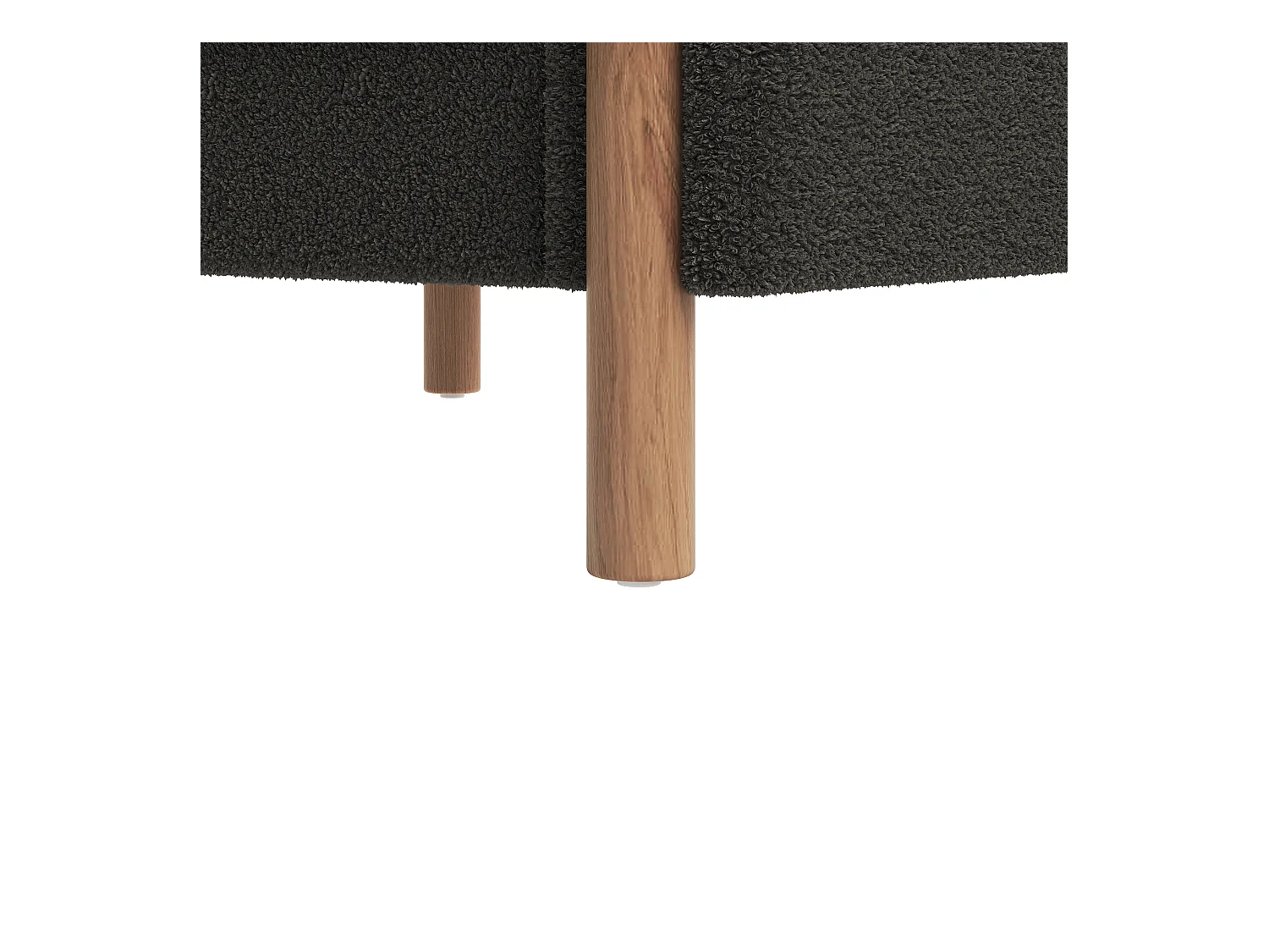 Poltrona moderna 87x83x88,5 cm - cuscini spessi - legno massello + cotone PP - grigio