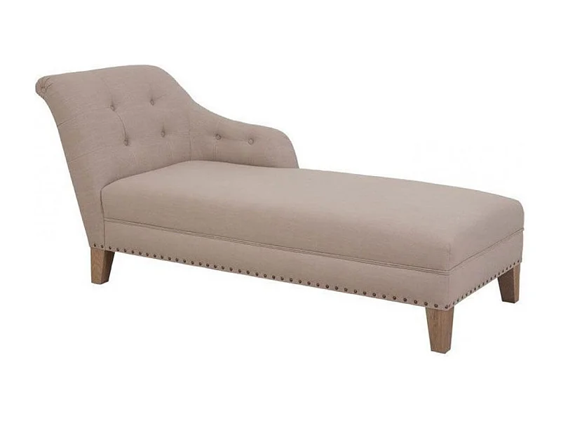 Méridienne eugénie accoudoir gauche Bois Beige - Les Étoffes Interior's