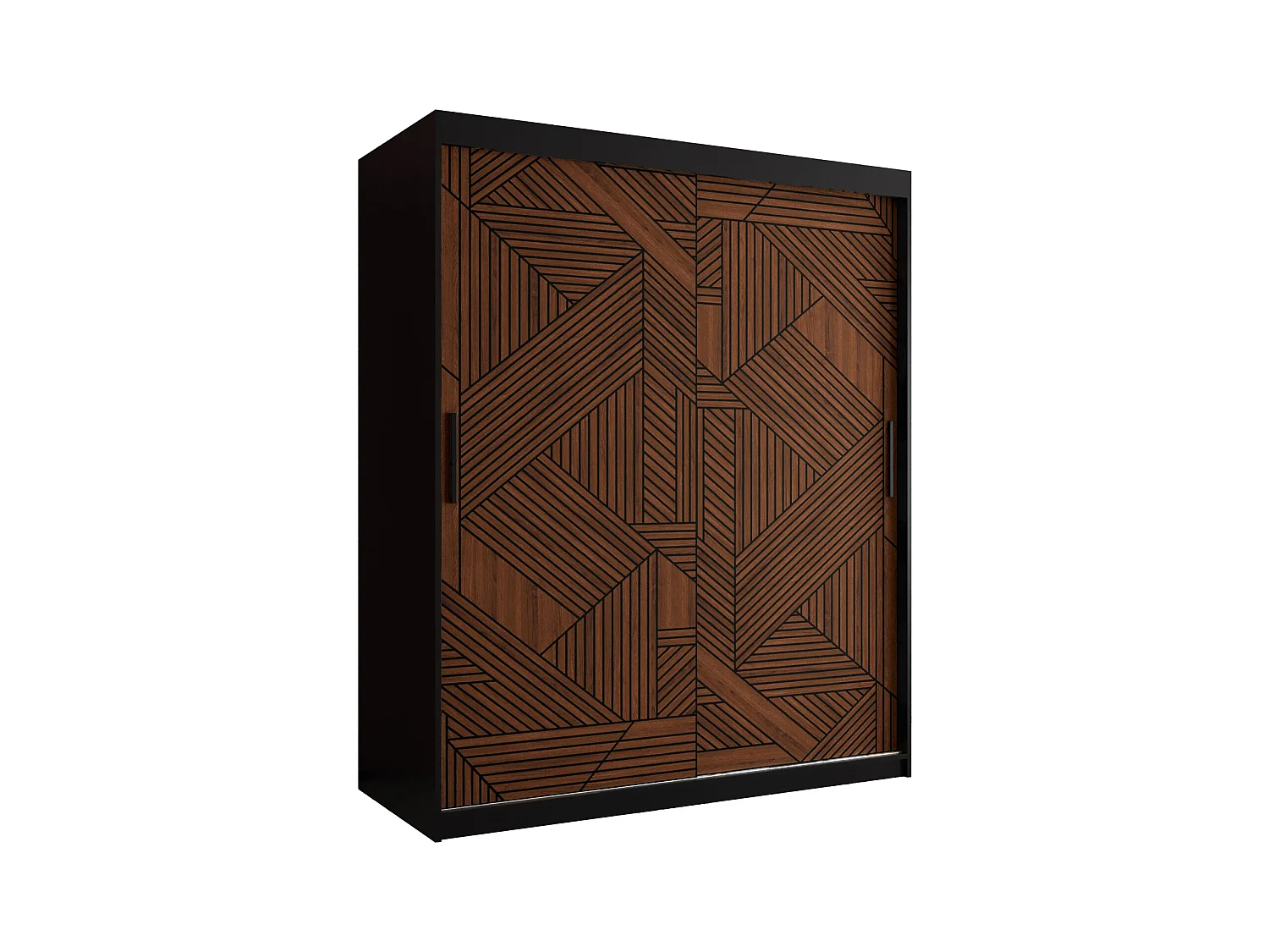 Armoire MARSYLIA 1 À Portes Coulissantes 200/150/62 2 portes (Noir)
