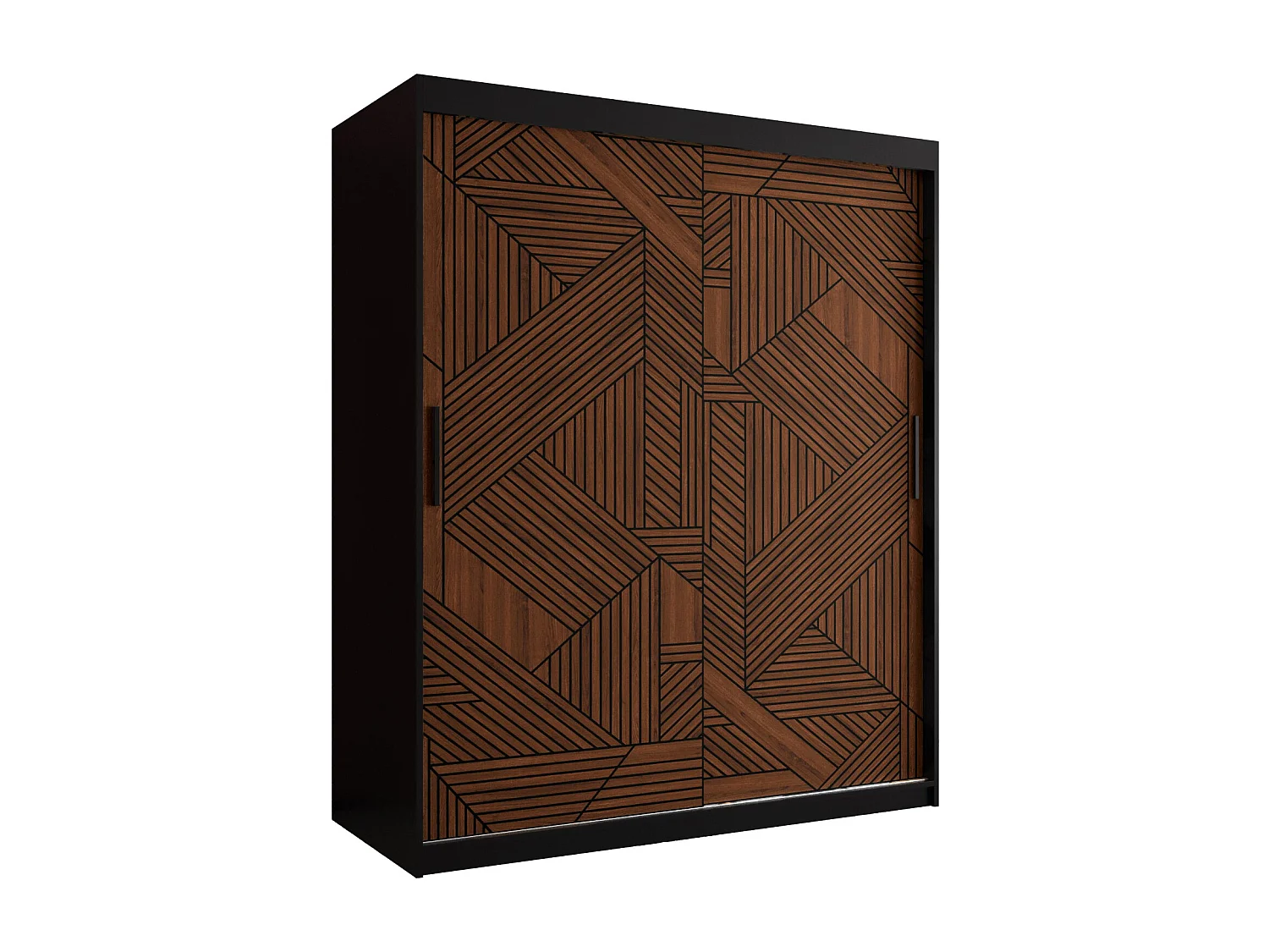 Armoire MARSYLIA 1 À Portes Coulissantes 200/150/62 2 portes (Noir)