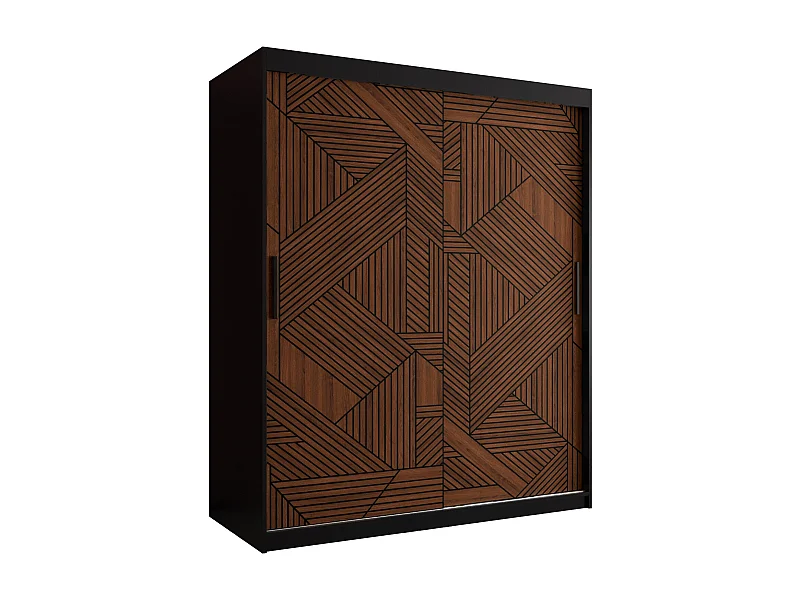 Armoire MARSYLIA 1 À Portes Coulissantes 200/150/62 2 portes (Noir)