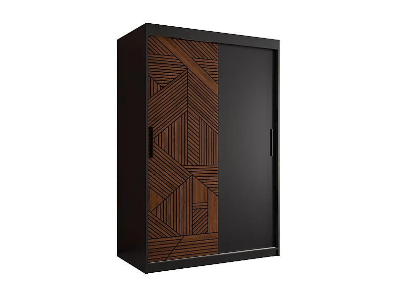 Armoire Marsylia À Portes Coulissantes 200/120/62 2 portes (Noir)