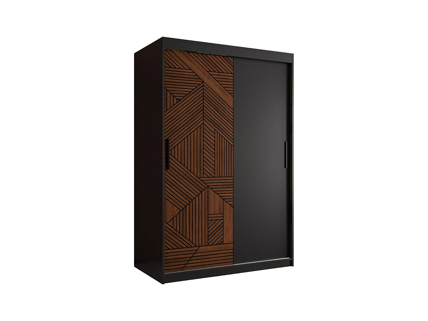 Armoire Marsylia À Portes Coulissantes 200/120/62 2 portes (Noir)