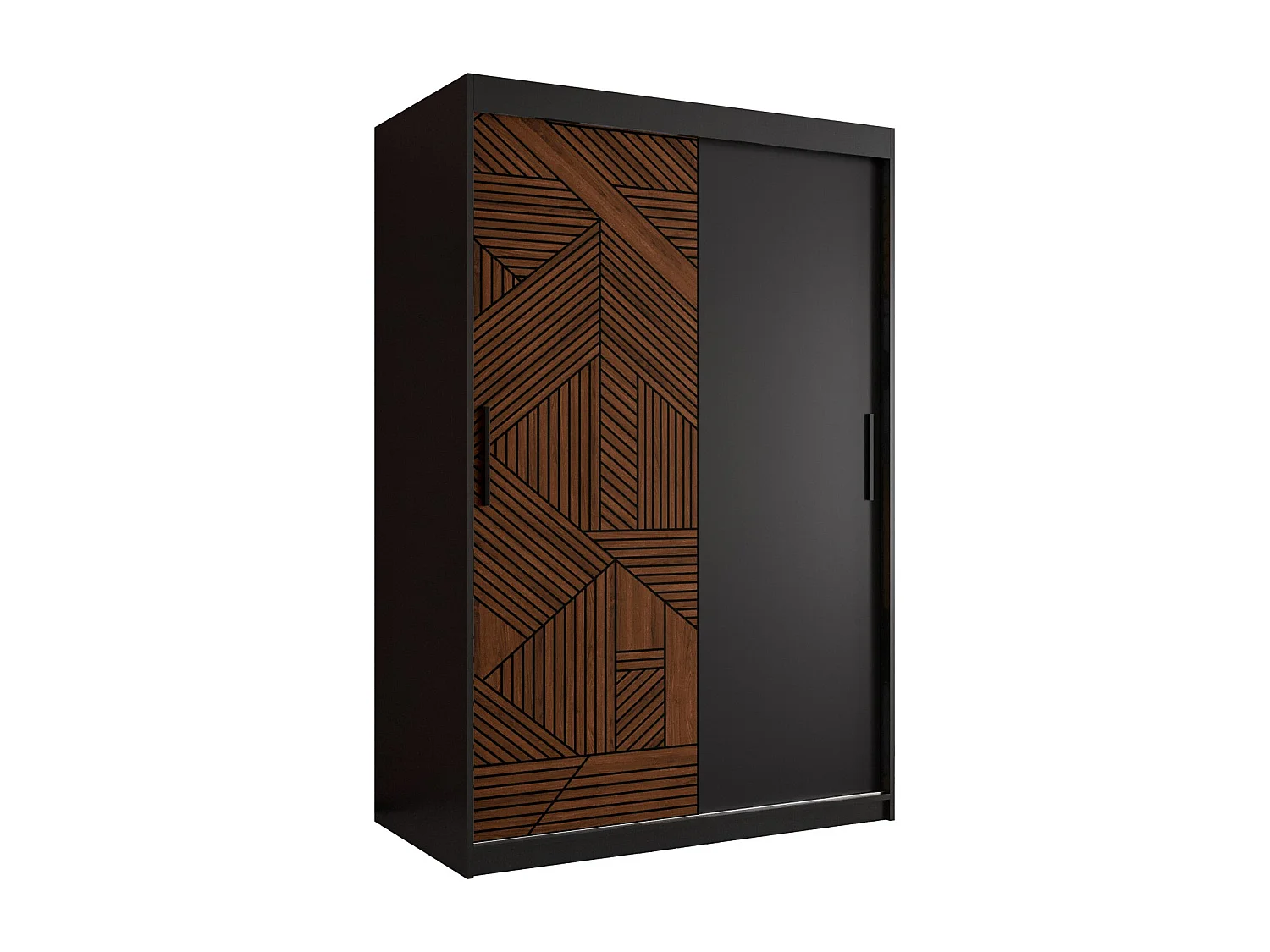 Armoire Marsylia À Portes Coulissantes 200/120/62 2 portes (Noir)