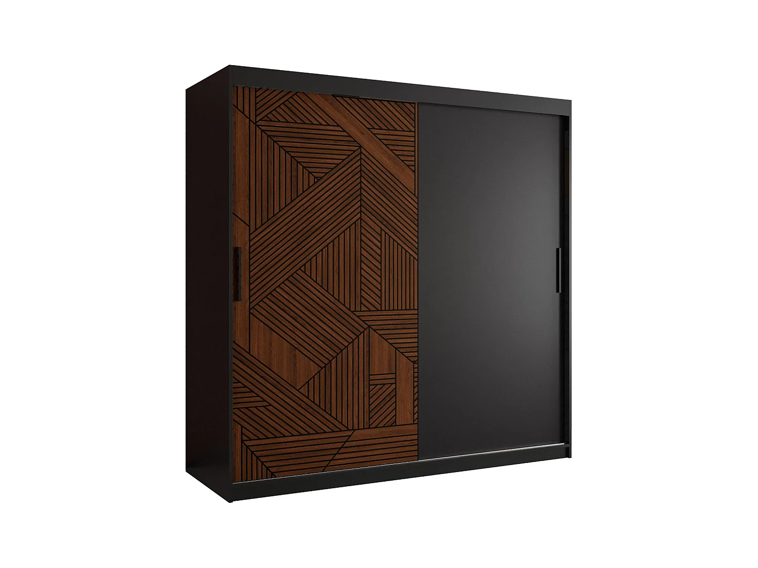 Armoire Marsylia À Portes Coulissantes 200/180/62 2 portes (Noir)