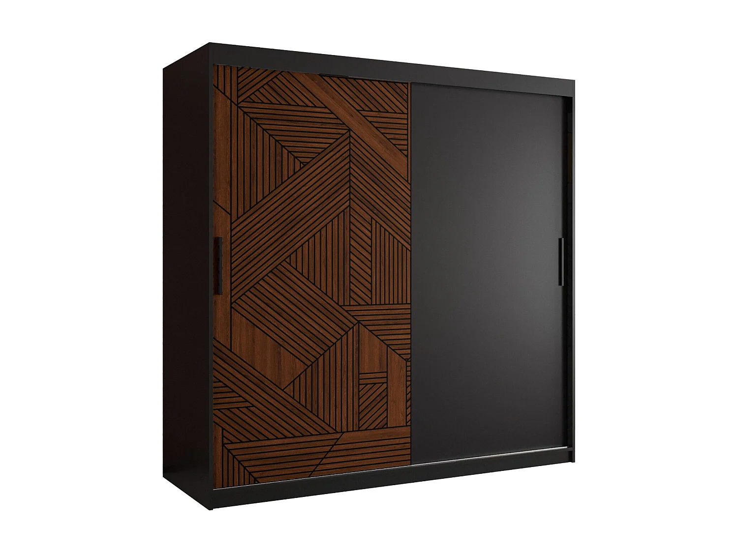 Armoire Marsylia À Portes Coulissantes 200/180/62 2 portes (Noir)